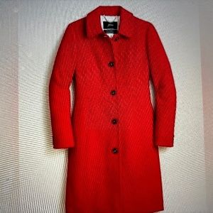 J.Crew Classic Italian Wool Red Lady Day Coat Jacket Size 6 Petite